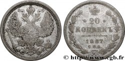 RUSSIE 20 Kopecks aigle bicéphale 1887 Saint-Petersbourg