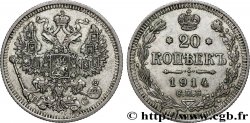RUSSIE 20 Kopecks aigle bicéphale 1914 Saint-Petersbourg