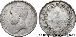 BELGIQUE 2 Francs Albert Ier légende française 1910 Bruxelles