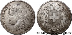 SUISSE 5 Francs Helvetia 1891 Berne