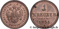 AUTRICHE 1 Kreuzer aigle bicéphale 1851 Vienne