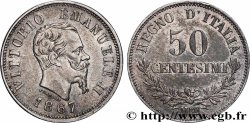 ITALIEN 50 Centesimi Victor Emmanuel II 1867 Milan