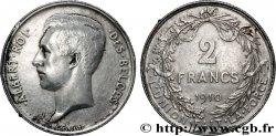 BELGIQUE 2 Francs Albert Ier légende française 1910 Bruxelles