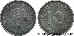 DEUTSCHLAND 10 Reichspfennig aigle surmontant une swastika 1942 Karlsruhe