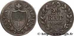 SVIZZERA - CANTON FRIBURGO 2 1/2 Rappen - Canton de Fribourg 1846 
