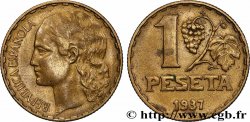 ESPAGNE 1 Peseta monnayage républicain 1937 Castellón de la Plana