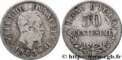 ITALIE 50 Centesimi Victor Emmanuel II 1863 Naples