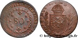 BRÉSIL - EMPIRE DU BRÉSIL - PIERRE Ier 80 Réis  1826 Bahia