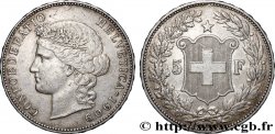 SCHWEIZ 5 Francs Helvetia 1909 Berne SS 
