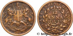 INDES BRITANNIQUES 1/12 Anna East India Company 1835 Madras