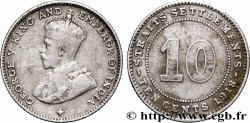 MALAISIE - ÉTABLISSEMENTS DES DÉTROITS 10 Cents Straits Settlements Georges V 1918 