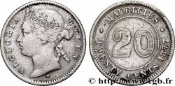 ÎLE MAURICE 20 Cents Victoria 1877 Heaton