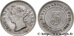 MALAYSIA - STRAITS SETTLEMENTS 5 Cents Victoria 1888 Londres