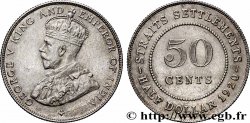MALAISIE - ÉTABLISSEMENTS DES DÉTROITS 50 Cents Georges V 1920 