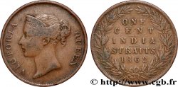 MALAISIE - ÉTABLISSEMENTS DES DÉTROITS 1 Cent Victoria  1862 Calcutta