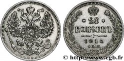 RUSSIE 20 Kopecks aigle bicéphale 1914 Saint-Petersbourg
