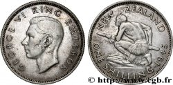 NEW ZEALAND 1 Shilling Georges VI / guerrier maori 1945 Londres