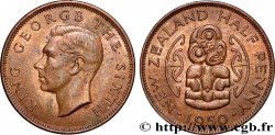 NEW ZEALAND 1/2 Penny George VI / pendentif maori Hei Tiki 1950 