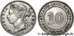 MALAYSIA - STRAITS SETTLEMENTS 10 Cents Straits Settlements Victoria 1877 Londres