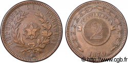 PARAGUAY 2 Centesimos étoile 1870 Heaton BB 