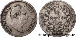BRITISH INDIA 1/4 Rupee (Roupie) William IV 1835 Calcutta