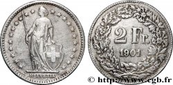 SUISSE 2 Francs Helvetia 1901 Berne - B