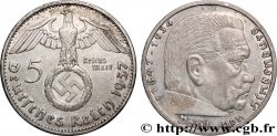 ALLEMAGNE 5 Reichsmark Maréchal Paul von Hindenburg 1937 Karlsruhe