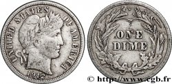 ÉTATS-UNIS D&nbsp;AMÉRIQUE 1 Dime Barber 1912 Philadelphie