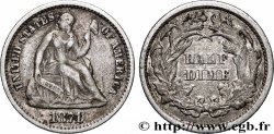 ÉTATS-UNIS D&nbsp;AMÉRIQUE 1/2 Dime Liberté assise 1871 Philadelphie