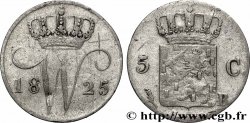 PAíSES BAJOS 5 Cents monogramme de William I 1825 Bruxelles