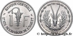 ESTADOS DE ÁFRICA DEL OESTE Essai de 1 Franc masque / antilope 1961 Paris