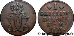 DANEMARK 1 Skilling Christian VII 1771 Copenhague