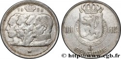 BELGIQUE 100 Francs portraits des quatre rois de Belgique, légende française 1950 Bruxelles