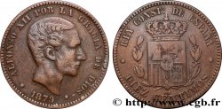 ESPAGNE 10 Centimos Alphonse XII 1879 Oeschger Mesdach & CO