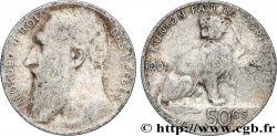 BELGIQUE 50 Centiemen (Centimes) Léopold II légende flamande 1901 Bruxelles
