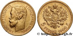 OR, PALLADIUM ET PLATINE INVESTISSEMENT 5 Roubles 1900 Saint-Petersbourg