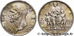 ITALIA 5 Lire Victor Emmanuel III an XIV 1936 Rome - R