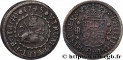ESPAGNE 2 Maravedis Philippe V 1745 Ségovie