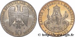 ALLEMAGNE 10 Mark Proof 800e anniversaire de la mort de Frédéric Barberousse 1990 Stuttgart