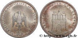 ALLEMAGNE 10 Mark 800e anniversaire de la charte de ville libre de Hambourg 1989 Hambourg