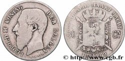 BELGIQUE 50 Centiemen (Centimes) Léopold II légende flamande 1899 