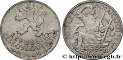 TCHÉCOSLOVAQUIE 100 Korun 700e anniversaire des privilèges miniers de Jihlava 1949 
