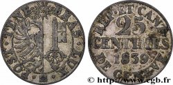 SWITZERLAND - REPUBLIC OF GENEVA 25 Centimes 1839 
