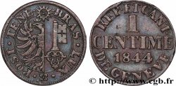 SUISSE - RÉPUBLIQUE DE GENÈVE 1 Centime 1844 Genève
