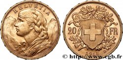 OR, PALLADIUM ET PLATINE INVESTISSEMENT 20 Francs &nbsp;Vreneli&nbsp;  1913 Berne SUP 