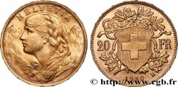 OR, PALLADIUM ET PLATINE INVESTISSEMENT 20 Francs &nbsp;Vreneli&nbsp; 1930 Berne SUP 