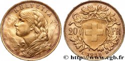 OR, PALLADIUM ET PLATINE INVESTISSEMENT 20 Francs &nbsp;Vreneli&nbsp; 1935 Berne