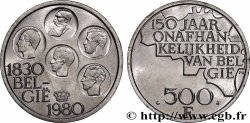BELGIO 500 Francs légende flamande 150e anniversaire de l’indépendance, portrait des 5 rois / carte de Belgique 1980 Bruxelles