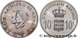 MONACO 10 Francs argent, dixième anniversaire du mariage 1966 Paris