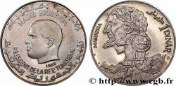 TUNISIE 1 Dinar Proof Habib Bourguiba / Masinissa 1969 Franklin Mint
